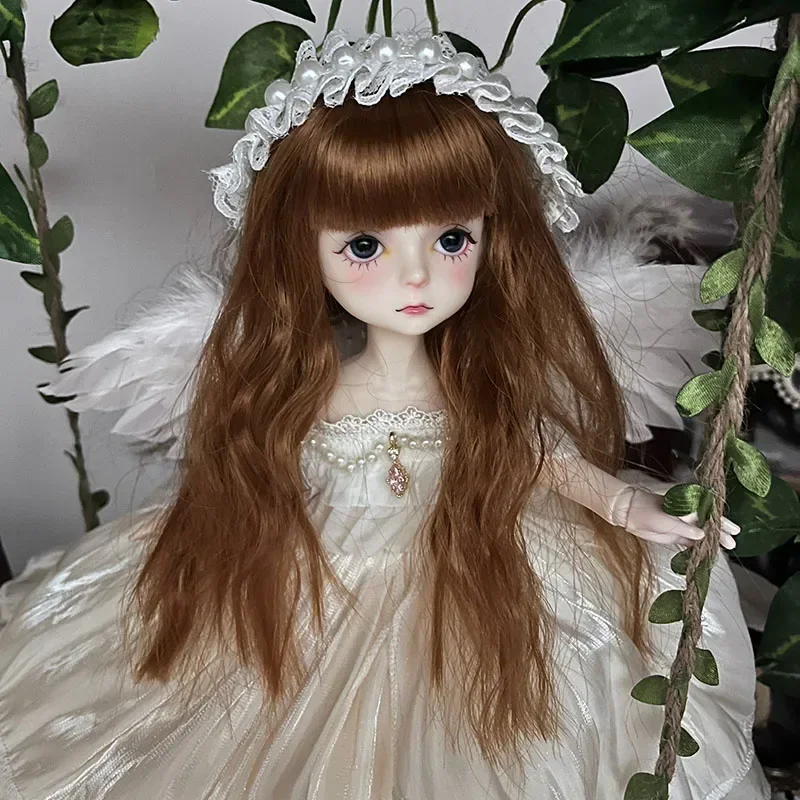 BJD SD1/3 1/4 1/6 1/8 1/12 pop pruik hoge temperatuur fiber haar cover en instant noedels roll met franje pop pruik