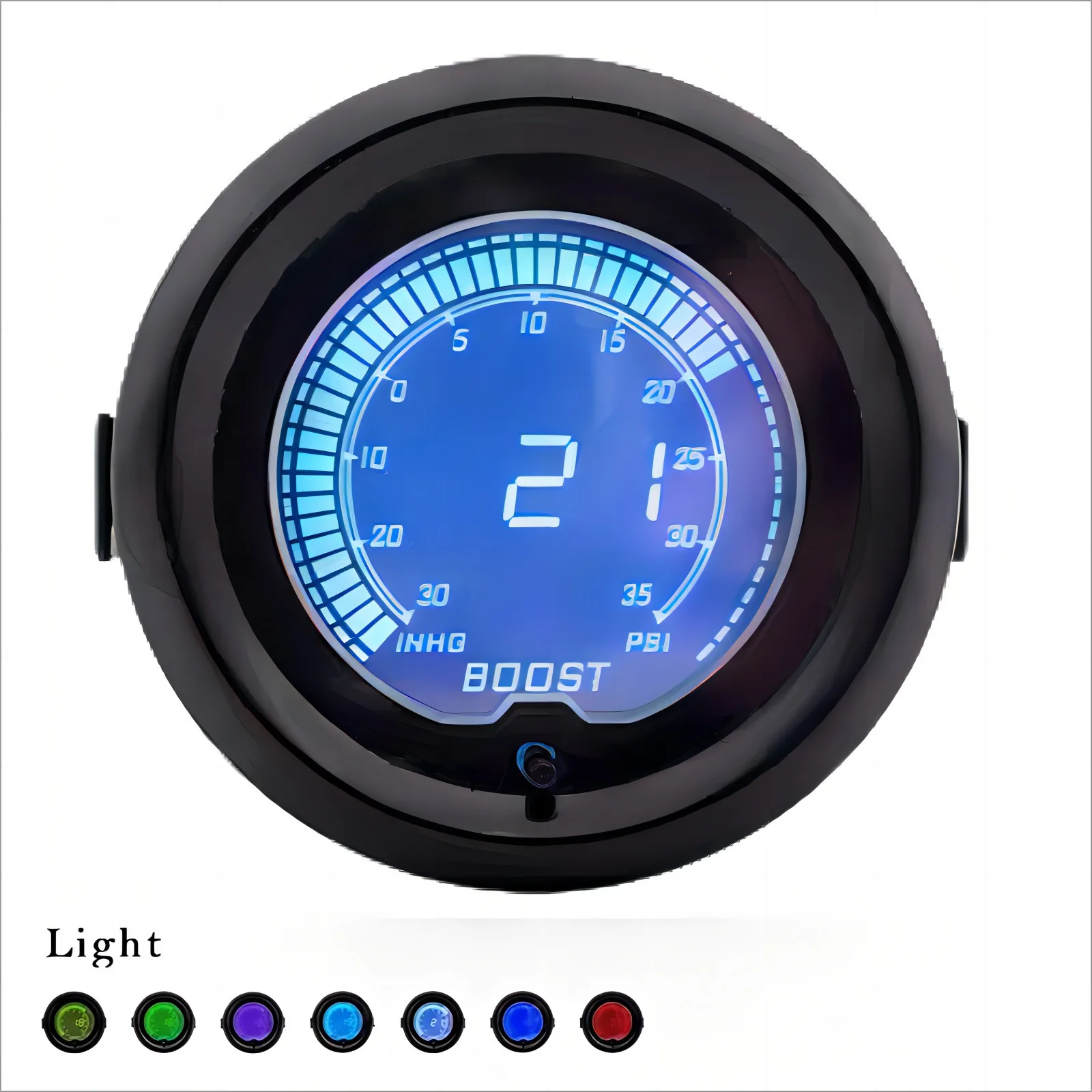 

2" 52mm 7 Color LCD Digital EVO PSI Turbo Boost Gauge Vacuum Pressure Car Meter