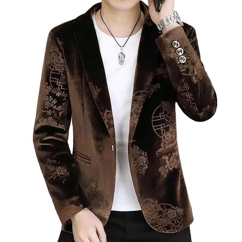 

Blazer New Men's Fashion Business Gentleman Wedding English Style Banquet Work Canary Outdoor Casual Slim Blazer