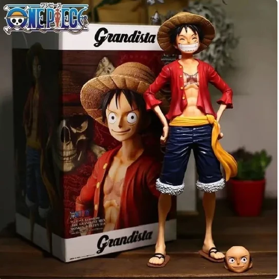 One Piece Luffy Confident Smiling Anime Cartoon Interchangeable Model Ornament Creative Peripheral Gift for Friends Birthday