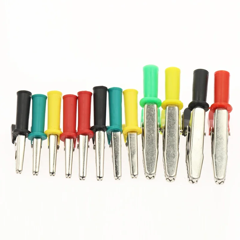 4pcs 20A 74MM 56MM 51MM Handle Test Probe Alligator Clip Electric Clamp Test Probe Table Alligator Clip