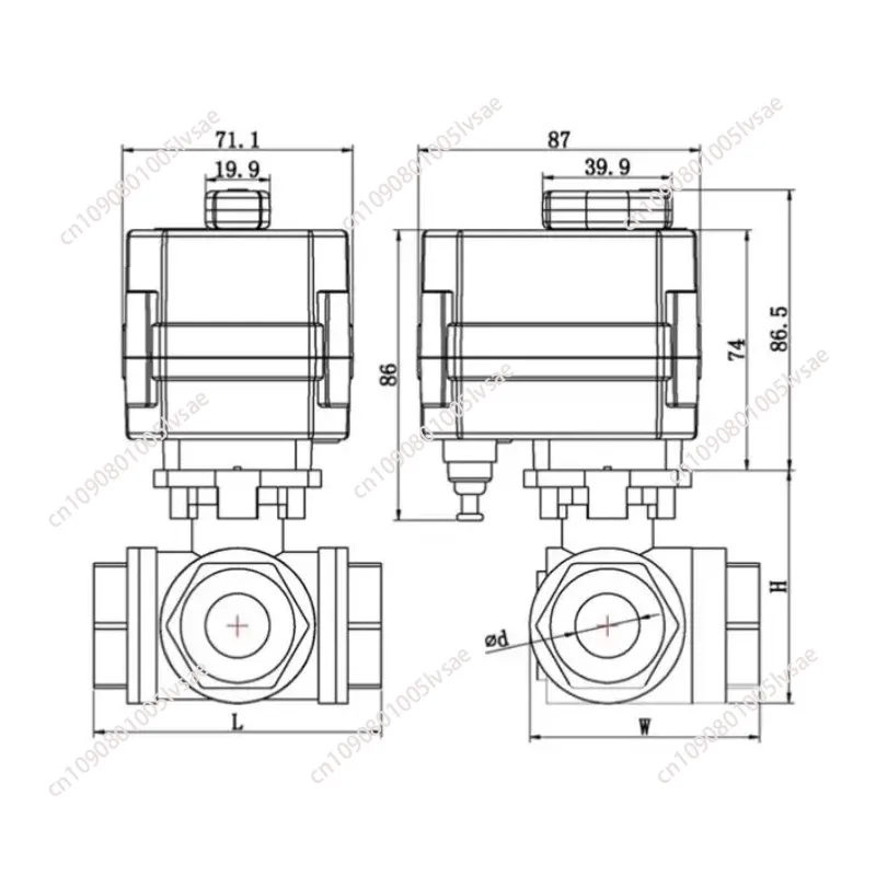 DN15 DN20 DN25 DN32 DN40 DN50 electric stainless steel ball valve DC5V DC12V DC24V AC220 motorized ball valve