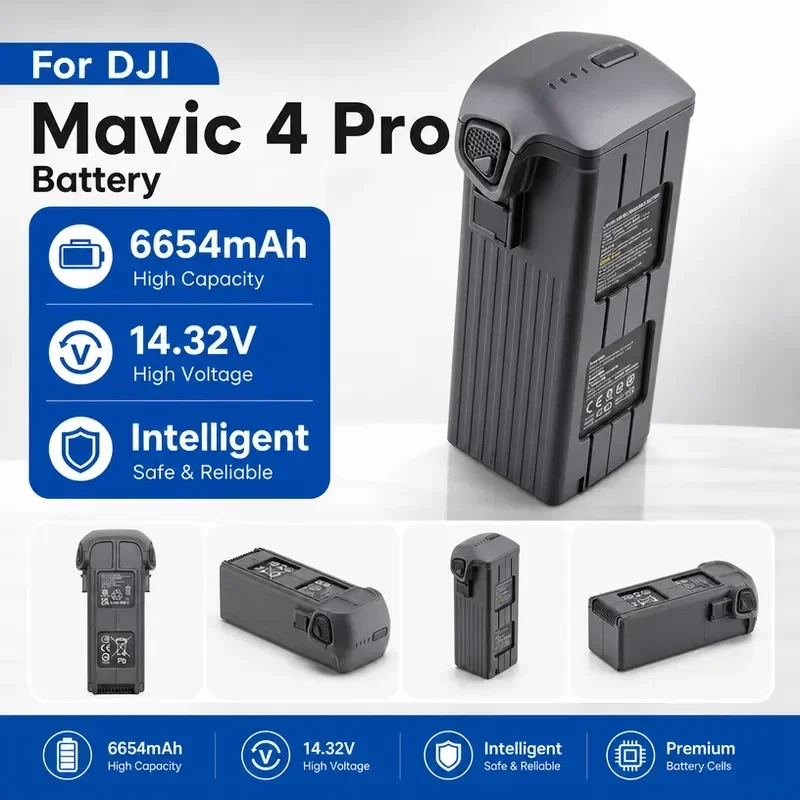 [NEW]  Upgraded 14.32V 6654mAh for DJI Mavic 4 Pro FlightTime 51 Minutes Intelligent Flight Battery in Stock Fast Charging High