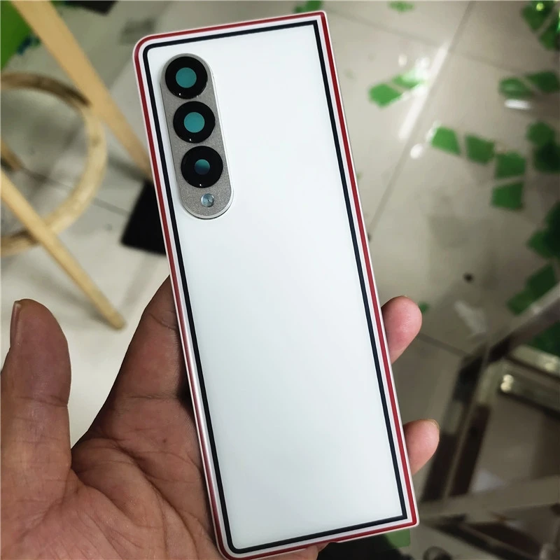 Battery Back Cover for Samsung Galaxy Z Fold 3 5G F926 Fold3 3D Glass Panel Rear Door Housing Case with Camera Lens