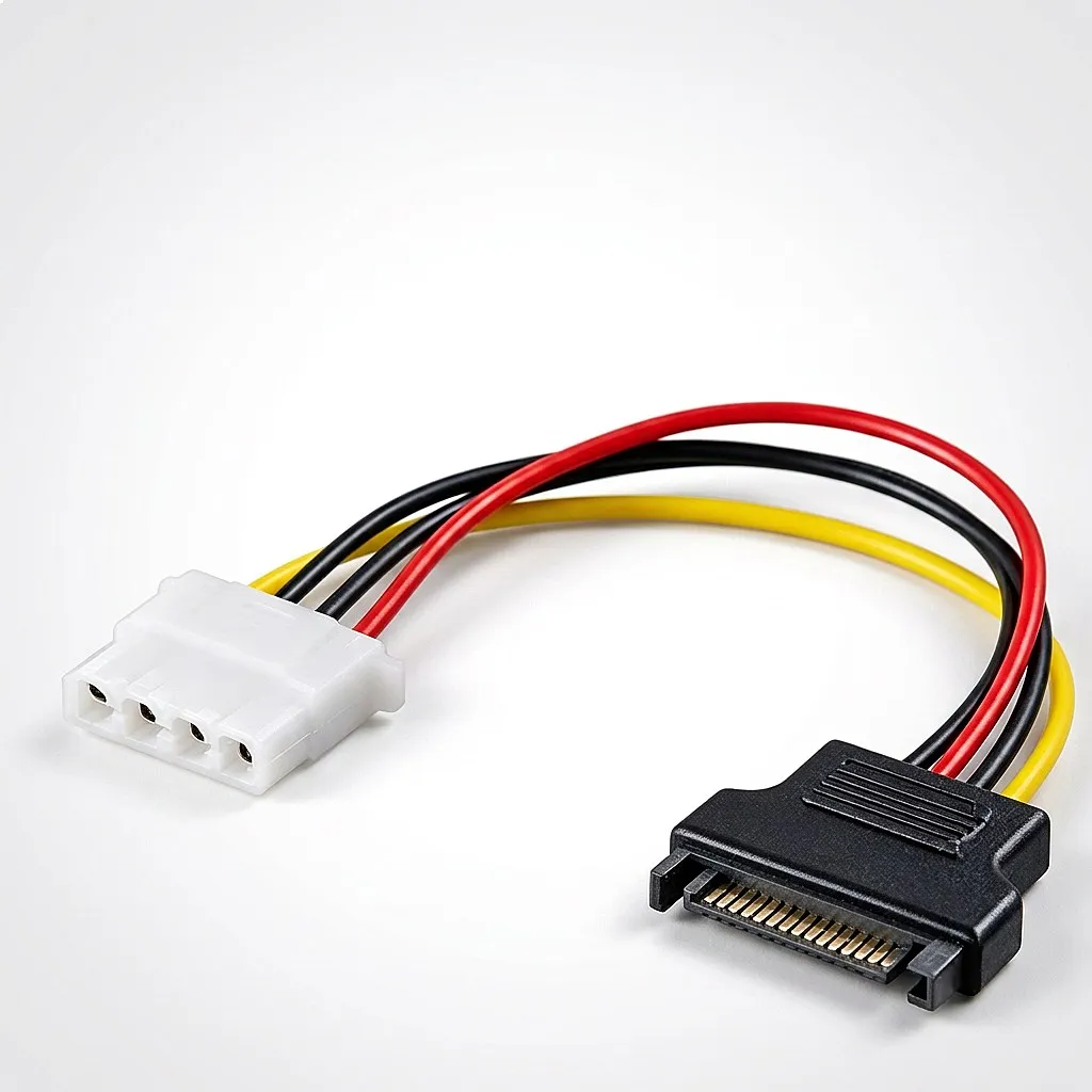 PC power adapter cable SATA 15-pin to IDE 4-pin female cable, suitable for desktop computer hard disk DVD