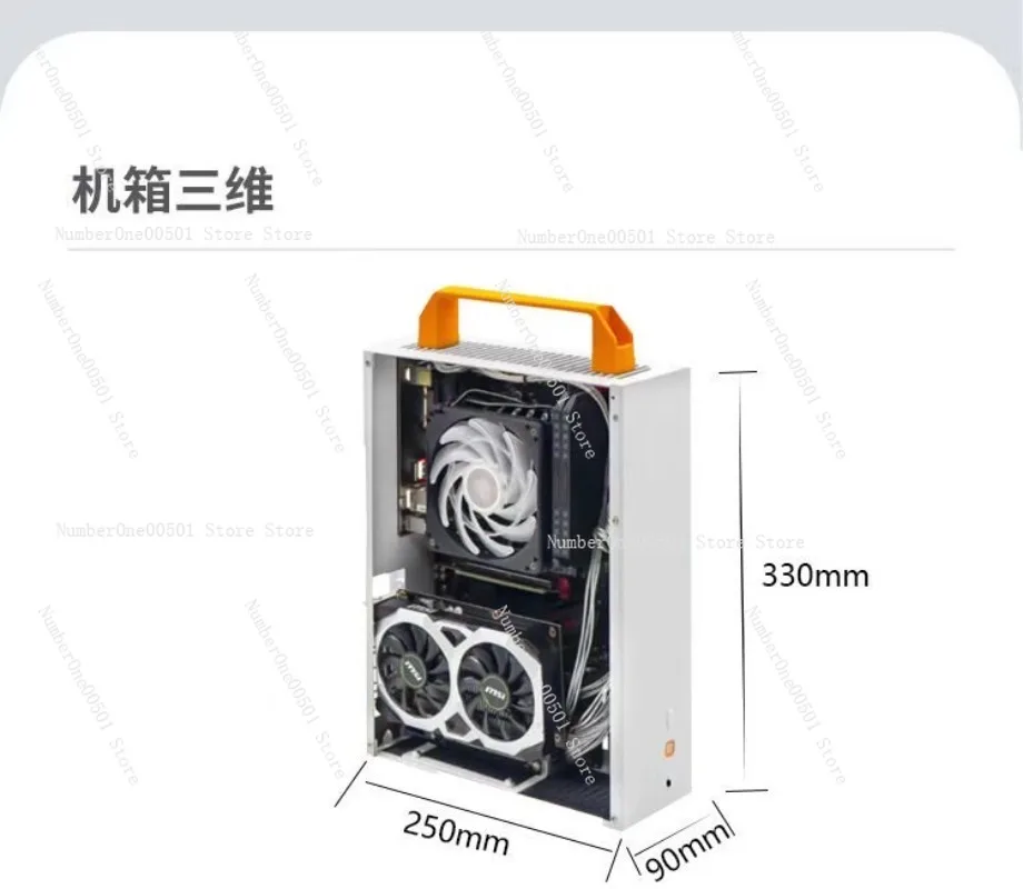 

Портативный мини-корпус K66Air MATX с ручкой и блоком питания 1U