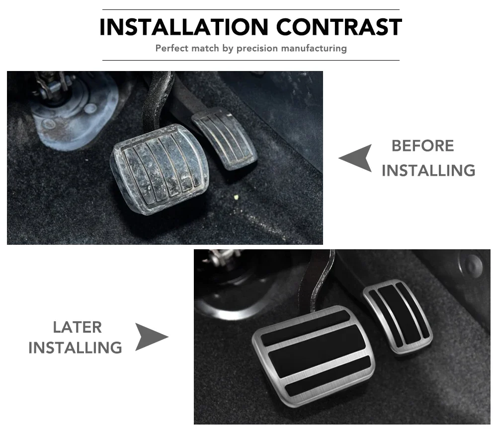 Car No Drilling Pedals Cover For Peugeot 308 308S I II III T7 T9 2007~2022 Car Brake Clutch Foot Pedals Pads Covers Acessories