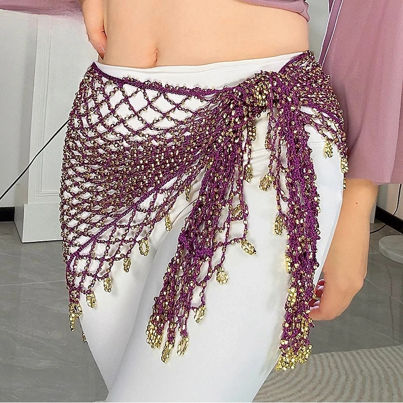 ที่กําหนดเองใหม่ Belly Dance CostumesSet ประจําปีพรรคชุด Shining พู่ Oriental Dance Red Belly Dancewear