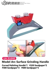 Ustar UA91640 Cambered surface Sander Multi-Function Glue Free Sanding Handle For Gundam Model Making Hobby DIY Tools