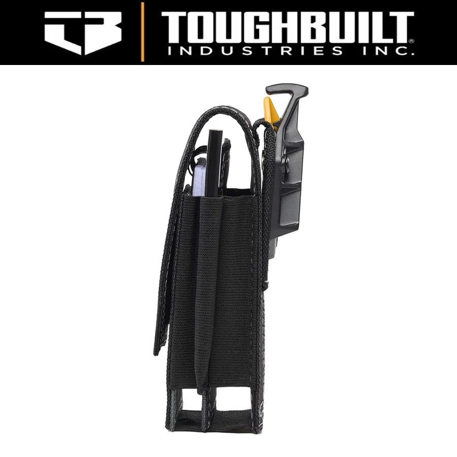 Bolsa de teléfono inteligente TB-CT-33P Toughbuilt con bolsillos para portátiles y lápices, Compatible con la mayoría de cinturones de herramientas,