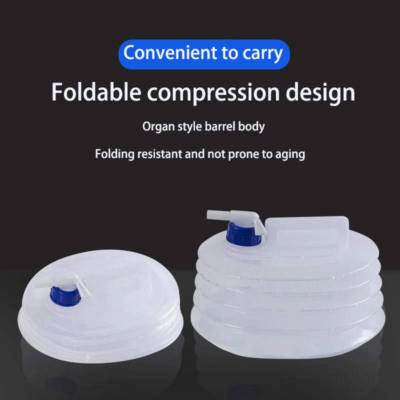 5/10/15L portable collapsible bucket emergency water storage collapsible tank Outdoor camping hiking vehicle