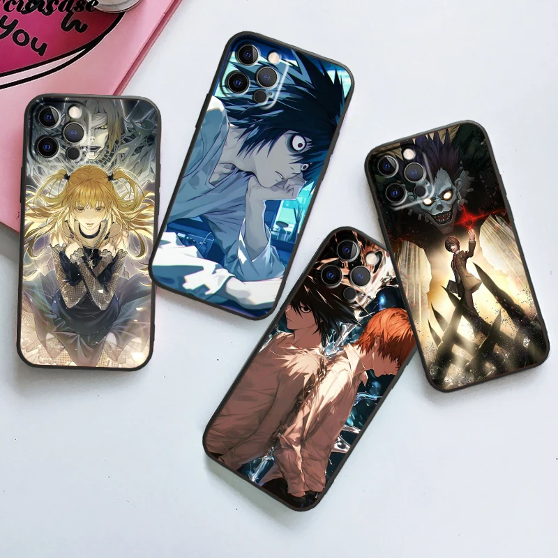 D-Death Note Cool Art For iPhone 15 14 13 12 11 XS XR X 8 7 SE Pro Max Plus Mini Black Funda Phone Case