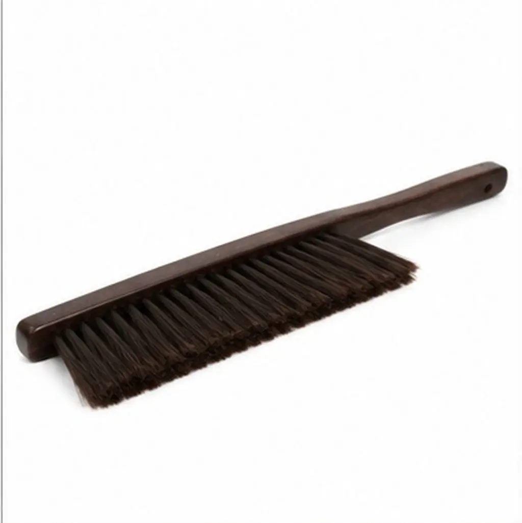 Long Handle Wood Hand Broom Soft Bristle Fireplace Cleaning Tool for Ash Dust Sofa Bed Furniture Car Counter Use