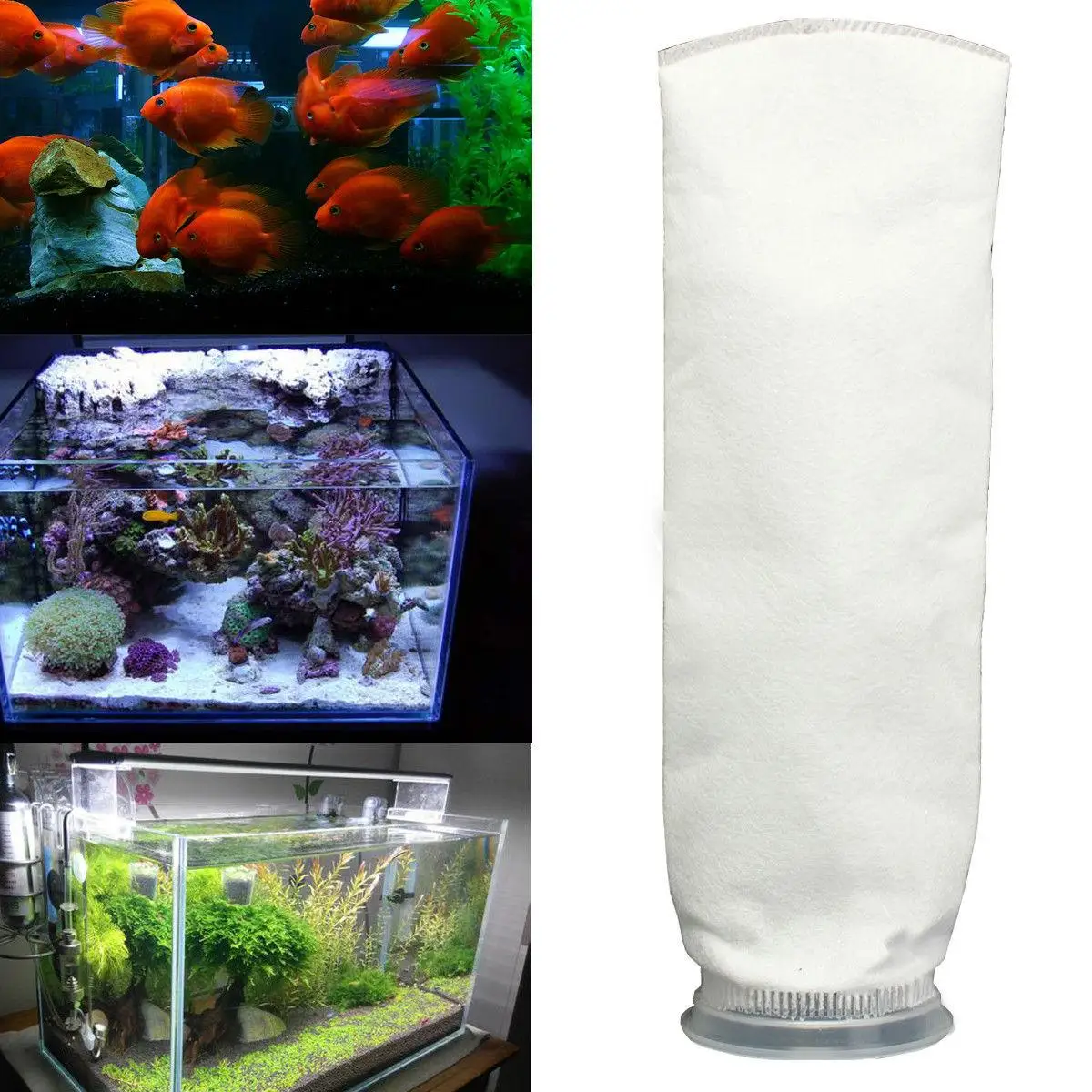 200 Um Filter Socks - Fish Tank Bottom Water Filter Bags Net Socks Filter Aquarium Accessories