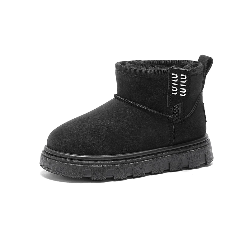 2026 مصمم الشتاء الأطفال نِعال من الفراء تسمان فتاة صبي طفل الثلوج حذاء بوت بطول الكاحل طفل كلاسيكي أطفال ماركة فاخرة صغيرة حذاء دافئ #4
