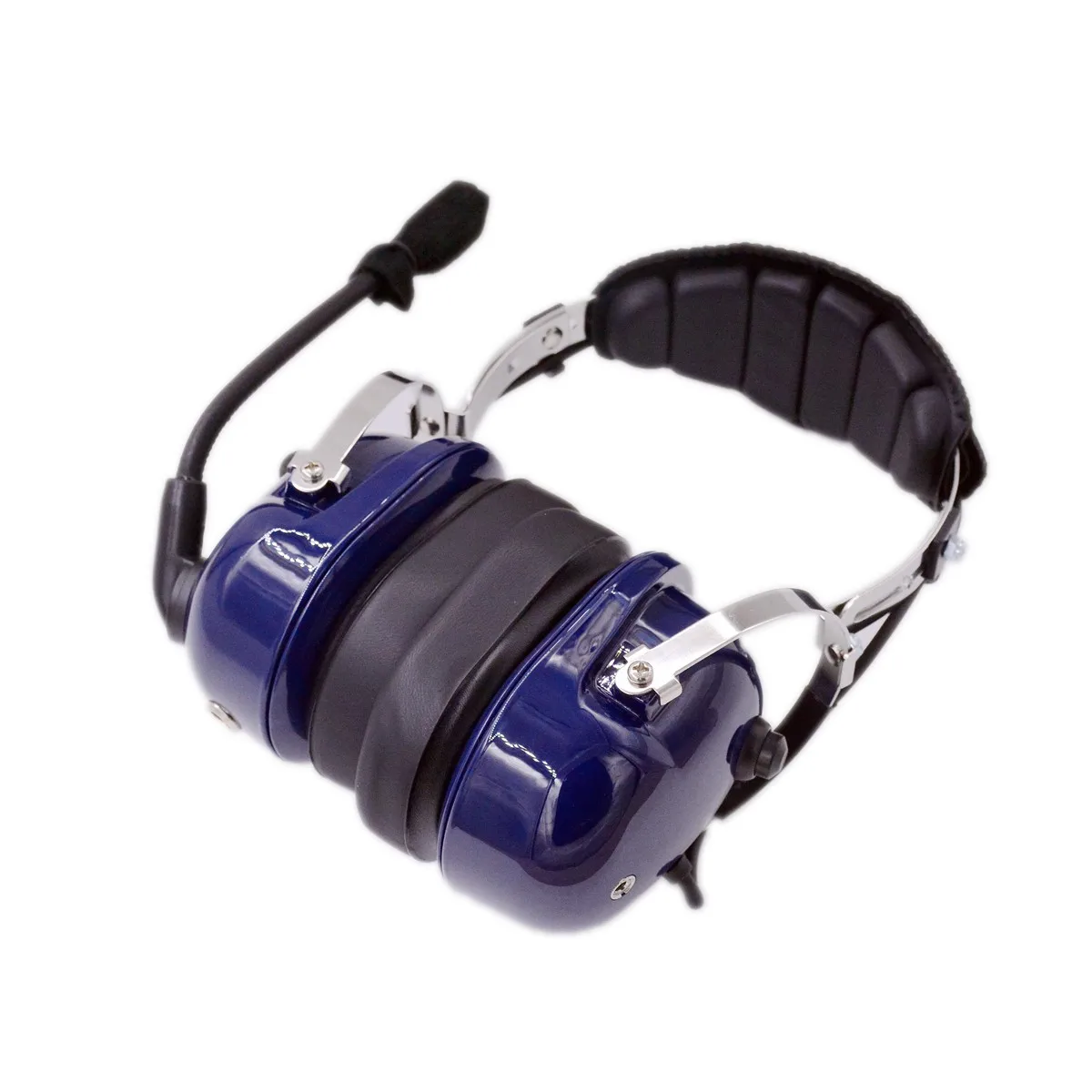 

H42 Blue Heavy Duty Headset Noise Cancelling with Mic Finger PTT Key for HAM Radio Air Racing Shooting Anti-noise Headphone