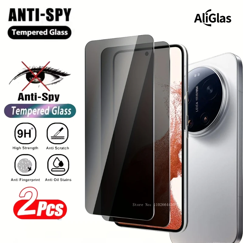

2Pcs Privacy Tempered Glass Film For Xioami 17 Series Glossy Anti Spy Tempered Film For Xiaomi 17 Pro Max 17 Ultra Anti-Scratch