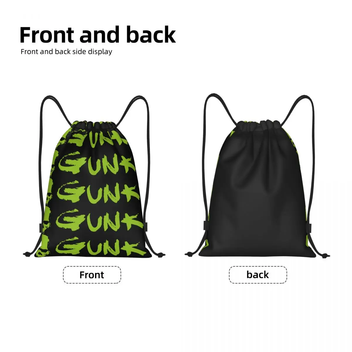 Custom Gunkis Fishing Rods Drawstring Bag for Training Yoga Backpacks Women Men Sports Gym Sackpack