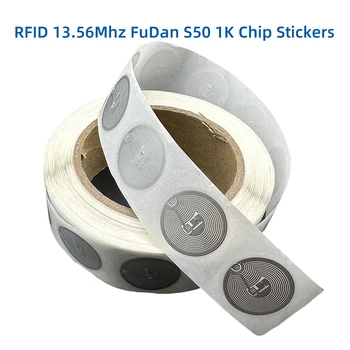 RFID S50 스마트 태그 14443A 클래식 1K EV1 S50 습식 인레이 스티커 F08, 1024 바이트 라벨 RFID 태그 IC M1 태그, 20 개
