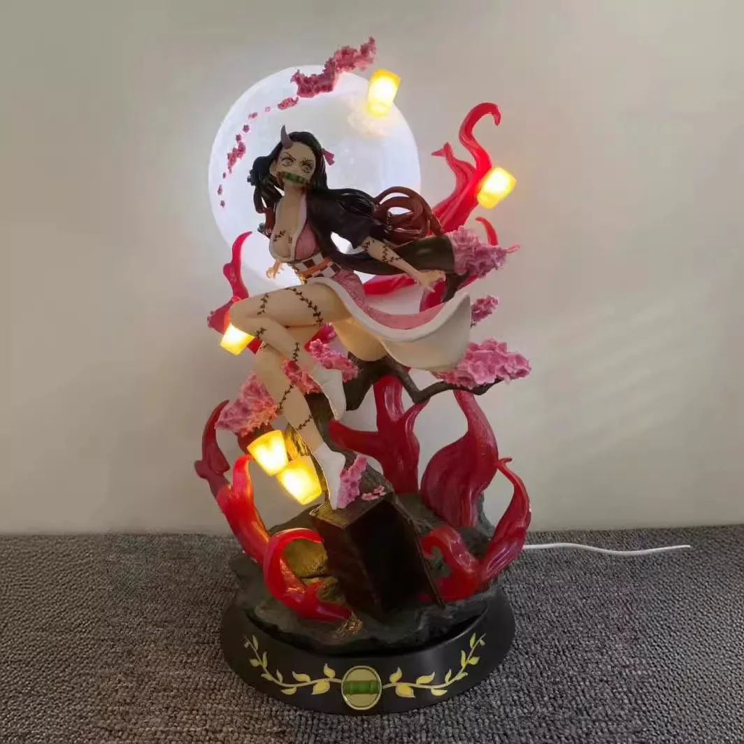 42cm Kamado Nezuko Figure Anime Girl PVC Action Figure Toy Game Statue Light Adult Collection Model Doll Gift