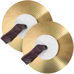 1 Pair Of Small Alloy Hand Cymbals Performance Band Percussion Musical Instrument Baby Kids Early Musical Developmental Toy