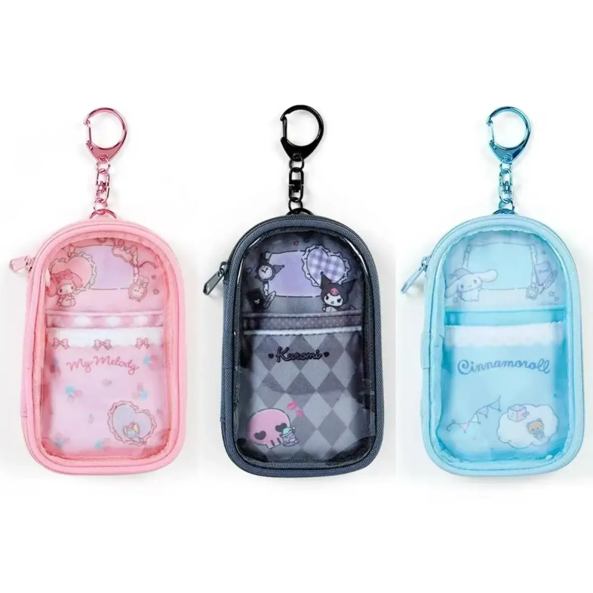 Lovely My Melody Cinnamoroll Anime Storage Bag Kawaii Sanrio Kuromi Makeup Bag Cartoon Cute Pendant Handbag Tide Gift for Kids