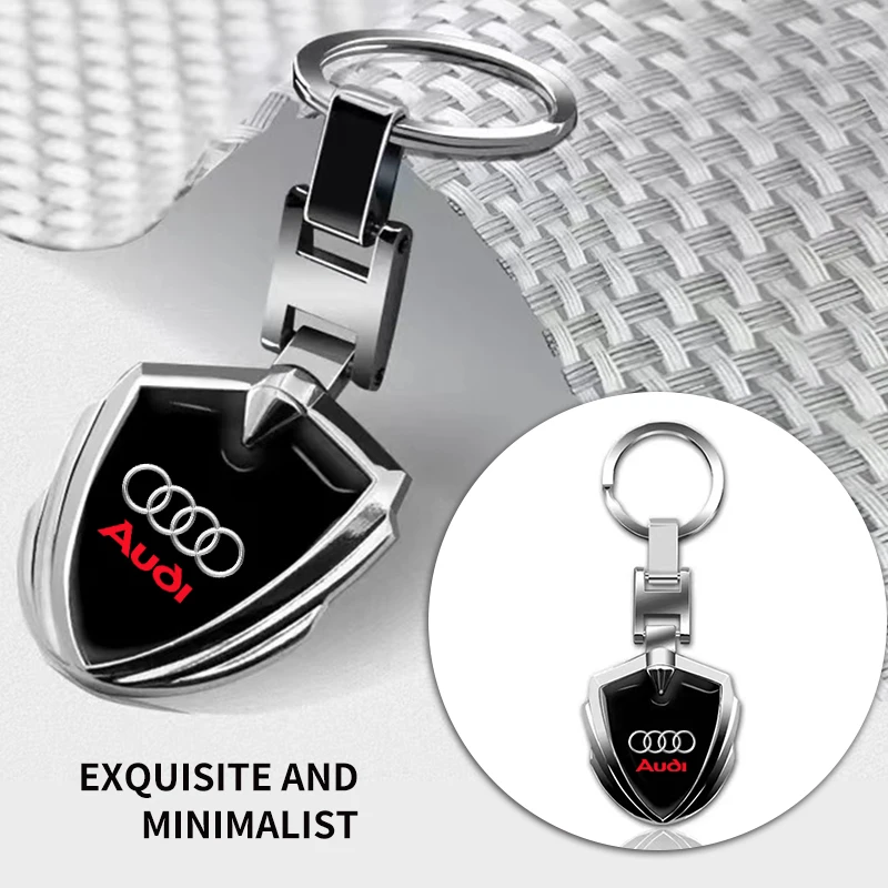 

Car Key Chains Keyring Pendant Metal Keychain Holder Auto Accessories For Audi TT Q3 Q5 Q7 Q8 B5 B8 B9 Q7 8L A3 A4 A5 A6 A7 A8