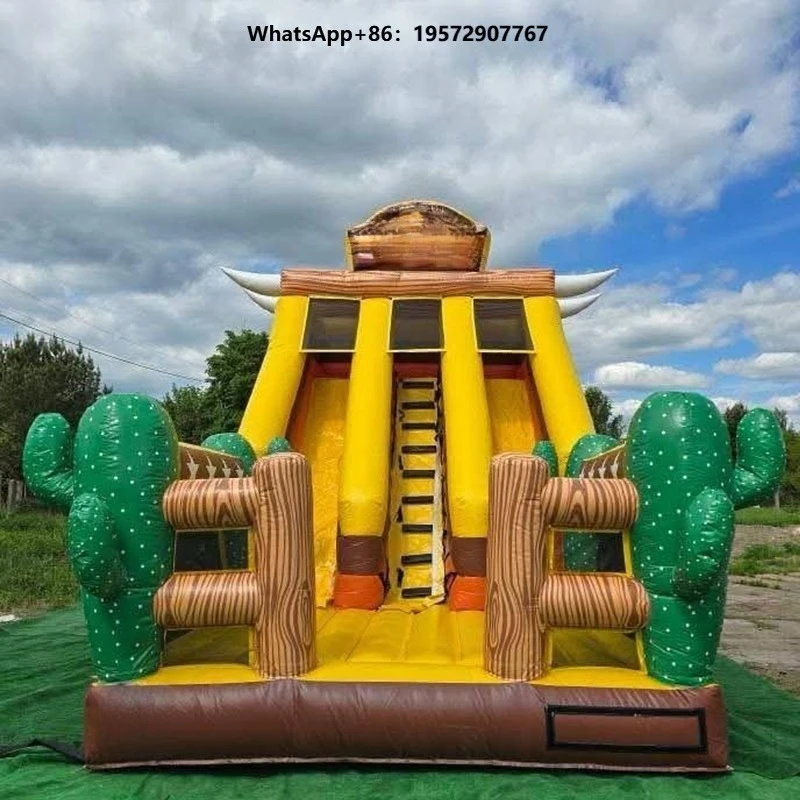 Cartoon Giant Inflatable Slide & Bouncy Castle for Kids Adults Commercial Use Capacity Customizable Size