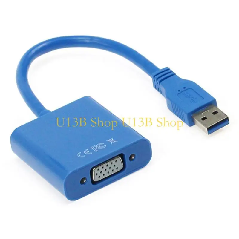 U13B USB To VGA Multi Display Converter for Win 7/8/10 Desktop Laptop PC