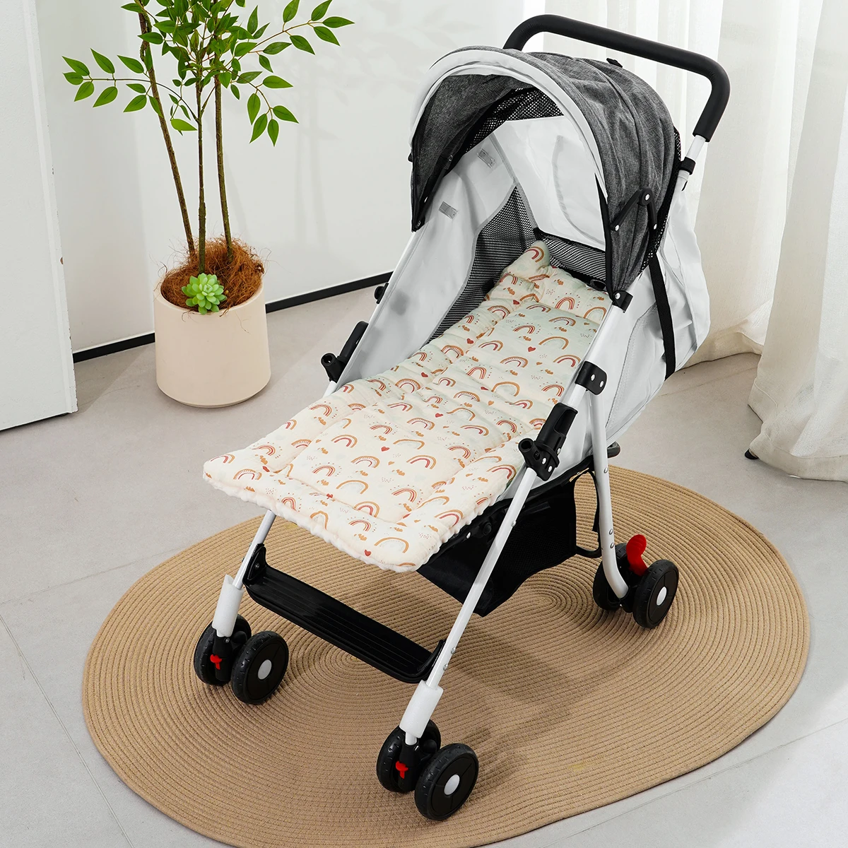 

Elinfant цельная подушка для сиденья детской коляски, мягкий матрас, детский мягкий и удобный хлопковый коврик для коляски, аксессуары для колясок