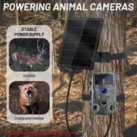 D5 Trail Camera Solar Panel 5W DC Output 12V 9V 6V 5V 3.7V Solar Battery Charger Kit for Hunting Game Camera or Deer Feeder