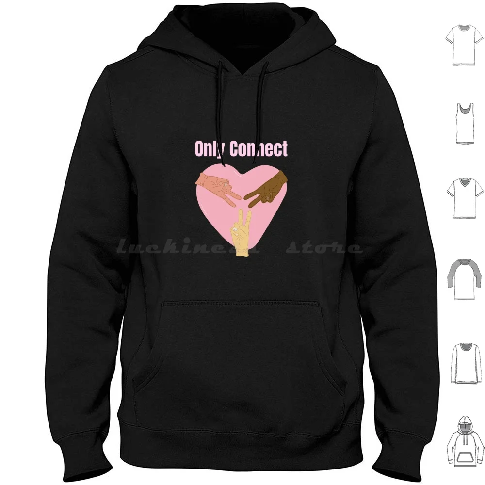 Only Connect Hoodies à manches longues, avec les inscriptions « Paix, Amour, Amitié, Égalité, Unité, Non-discrimination, Nations du monde entier, Races »