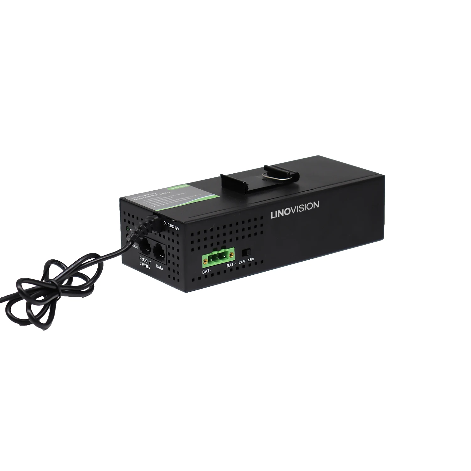 2-Port UPS POE Switch Provides 24V/48V POE and 12V/24V/48V DC Output