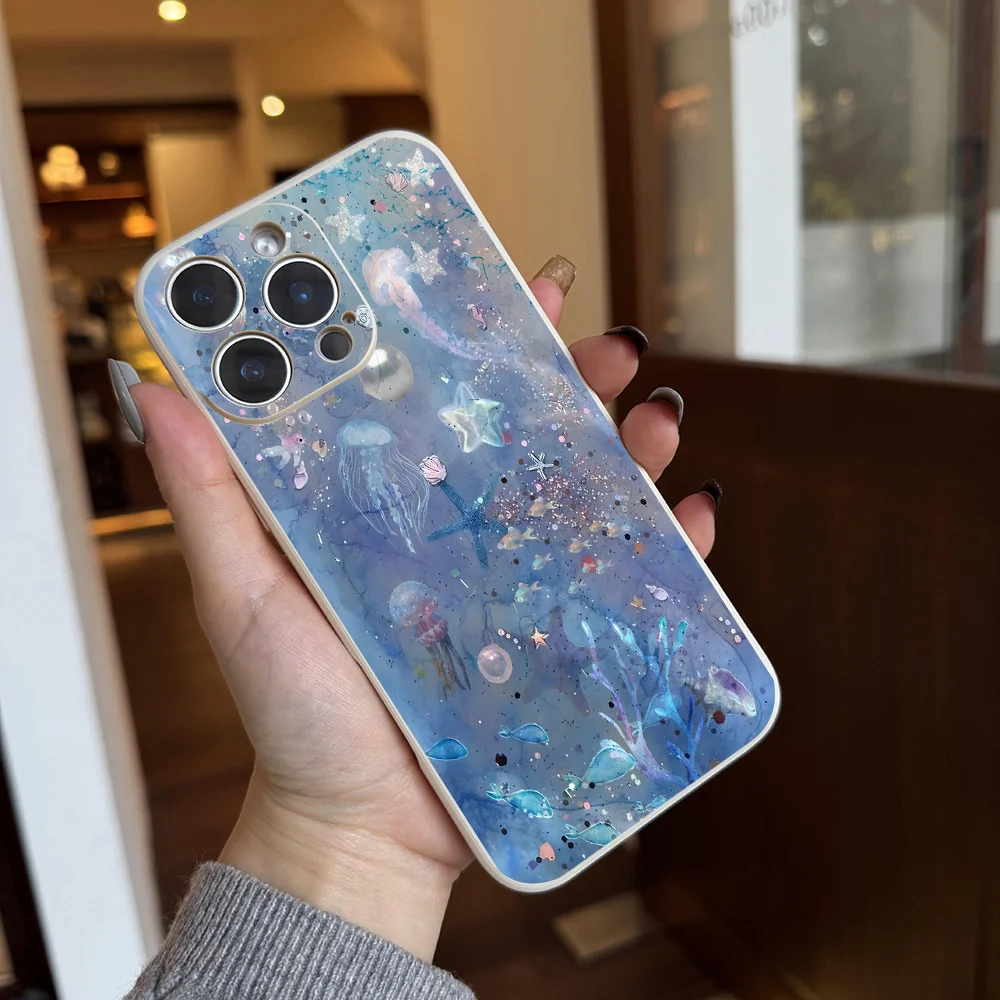 حافظة هاتف Sea Life تحت الماء لهاتف iPhone17 16 11 15 14 13 12 Pro Max Plus
