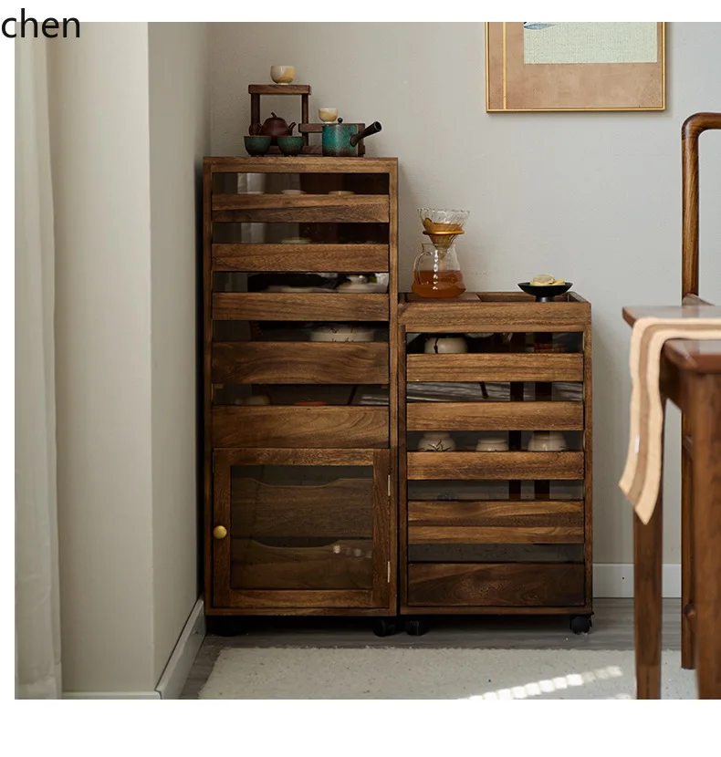 HXL Tea Storage Rack Tea Set Floor-standing Bracelet Storage Cabinet Jewelry Storage Cabinet
