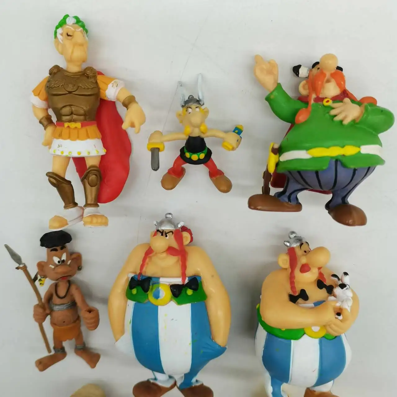 Asterix Obelix Falbala and Idefix PVC Cartoon Mini Figure Toy Kids Doll Figure PLASTOY Gift Model Present Loose No Box