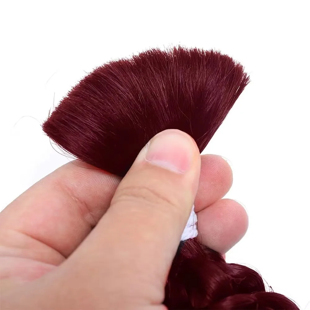 99j trança de cabelo humano onda profunda bulk50g brasileiro molhado e ondulado encaracolado extensões de cabelo humano trança sem pacotes de trama