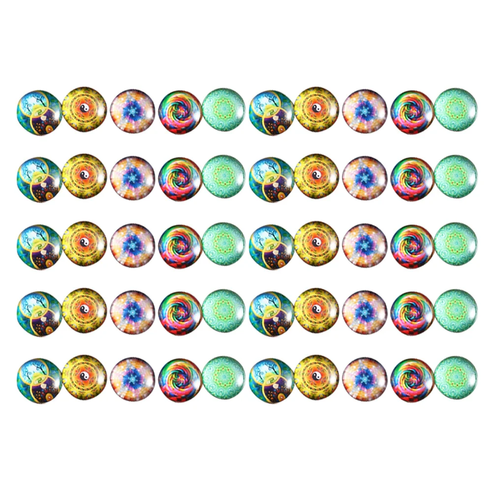 

50 Pcs Flatback Gemstone Cabochons Hat Accessories Patch Decor DIY Craft Glass Jewelry Material