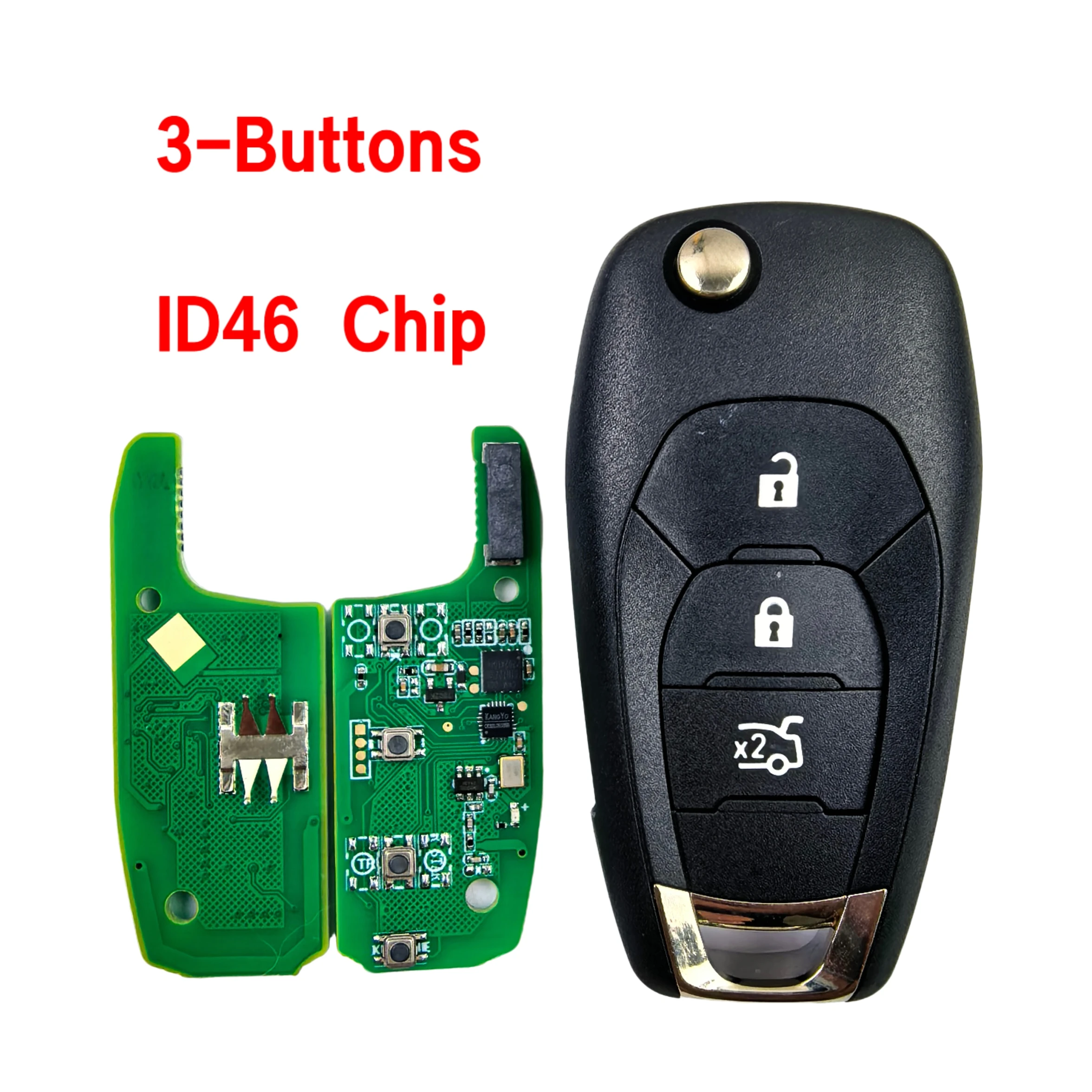 LXP-T003-315MHZ LXP-T004-433MHz 2/3/4B PCF7937E ID46Chip Fernbedienungs-Klappschlüssel für Chevrolet Cruze Trax Sonic Spark Colorado 2016-2021 – Detail 6