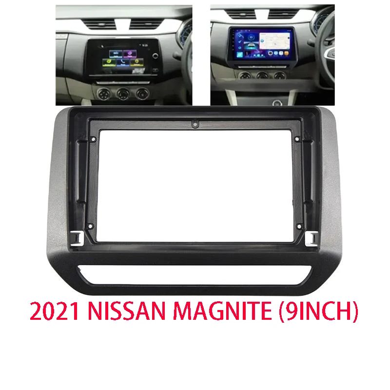 9 Inch Car Frame Fascia  For Renault Triber Nissan Magnite Android Radio Dash Fitting Panel Kit