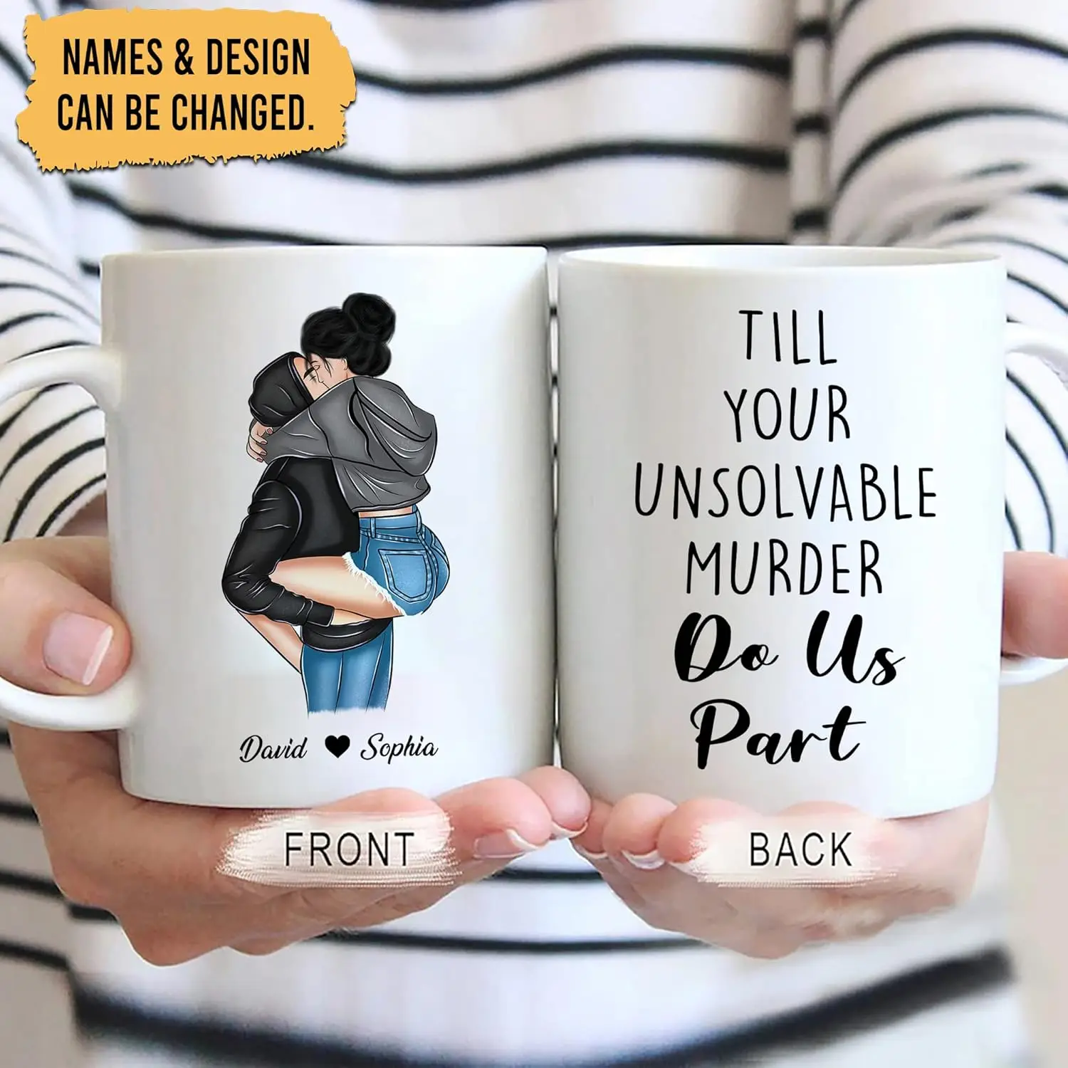 

Personalized Funny Valentine Birthday Couple Gifts for Him Her Wife Husband Girlfriend Boyfriend - 11oz White Ceramic Coffee Mug