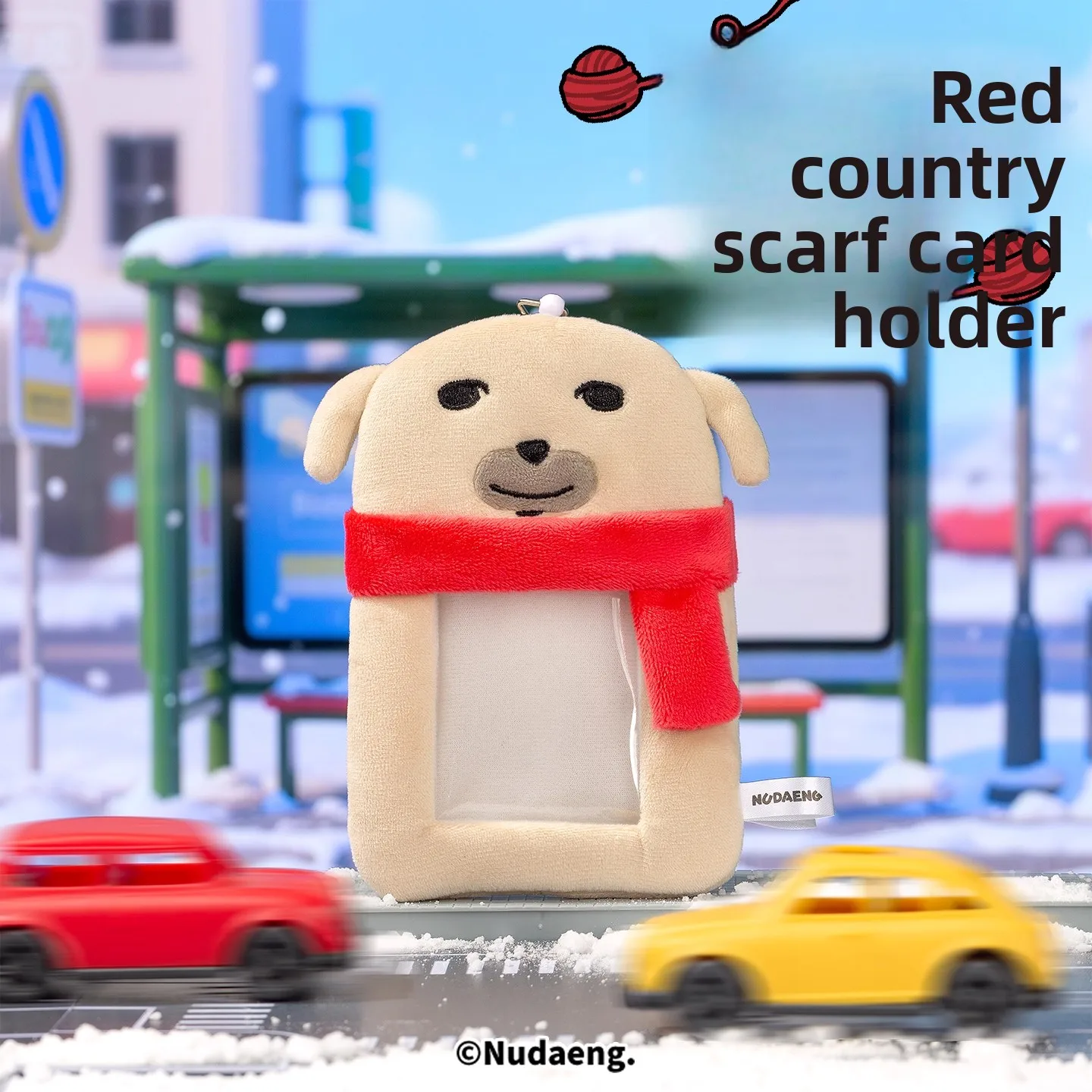 Red Scarf Card Holder Lanyard Work ID Student Card Figure Collectible Dip Sauce Dog Toy Collectibles Anime Gng Figures