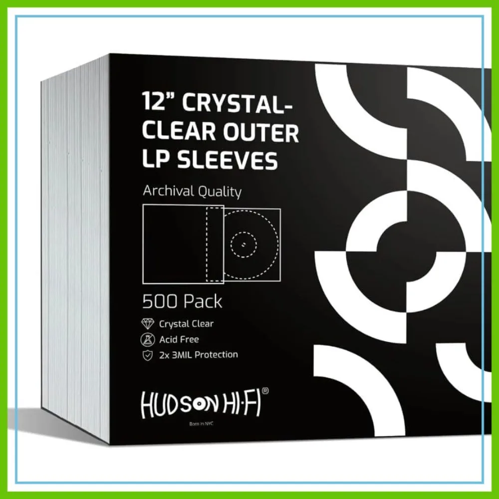 

Anti-Static Vinyl Record Sleeves - Durable Clear Disc Covers - Protect LP Albums from Scratches & Dust - Acid-Free Rice Paper, 500 Pack