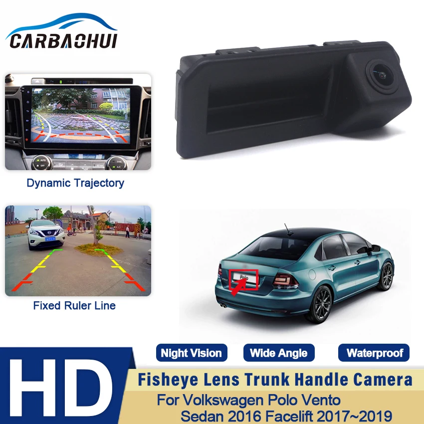 

Rear Camera For Volkswagen Polo Vento Sedan 2016 Facelift 2017 2018 2019 Replace Original Factory Trunk Handle Reverse camera