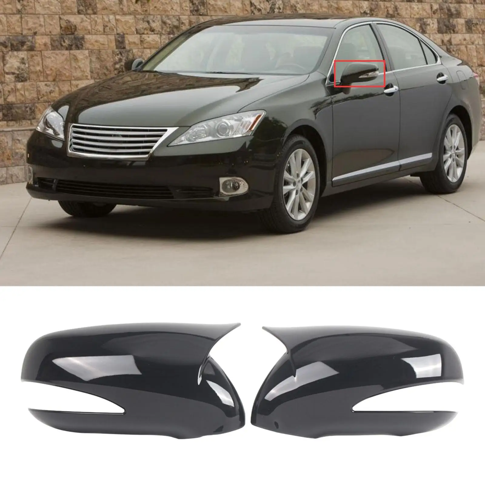 Rearview Mirror Cover Caps Easy Installation Professional Spare Parts 8791A76070A3 for Lexus RX RX270 RX350 RX450 2009-2014