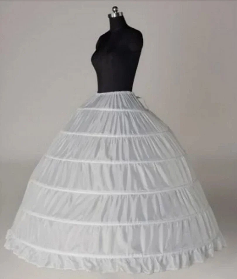 

Wedding Accessories Vestido Longo Ball Gown Crinoline Underskirt 6 Hoops Skirt Petticoats In Stock 2022