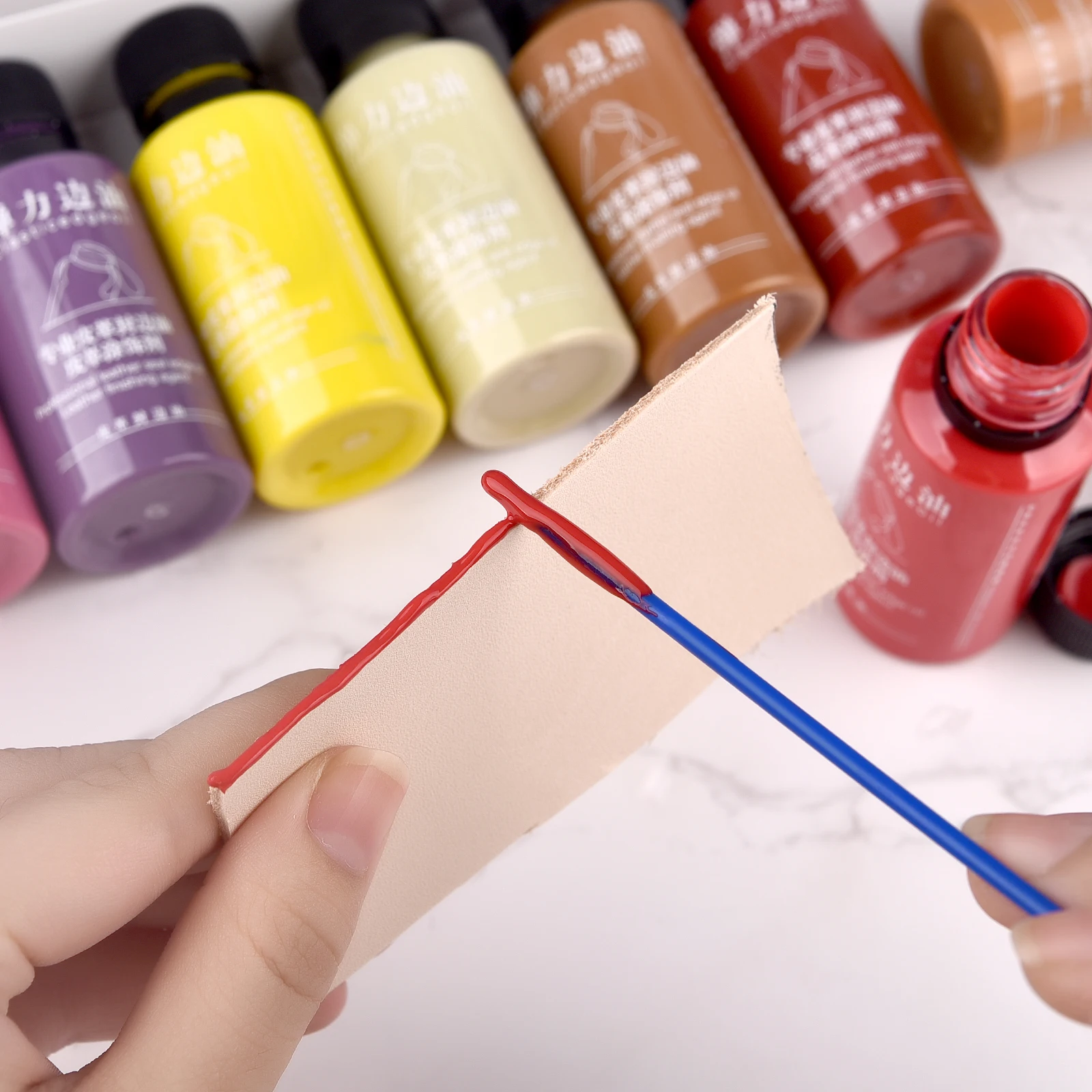 30ml Leather Edge Repair Paint Oil Dye Dressing Color Finish DIY Craft Leather Shoe Bag Coats Leather Elastic Edges Pigment