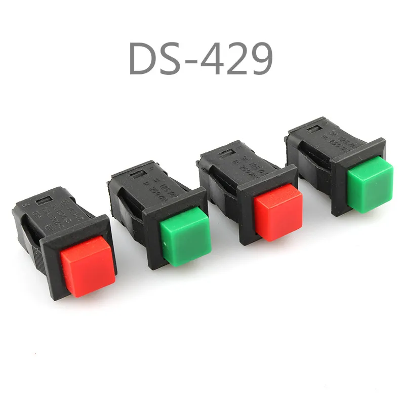 5pcsDS-429A DS-429BButton Switch Square Key Switch with Lock Switch Self Reset Switch