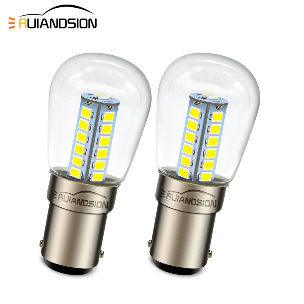 

RUIANDSION 2Pcs 110V 220V BA15D E17 E14 E12 LED Corn Bulbs 2W 2835 25SMD Lights for Sewing Machine Energy Saving 4300K 6000K