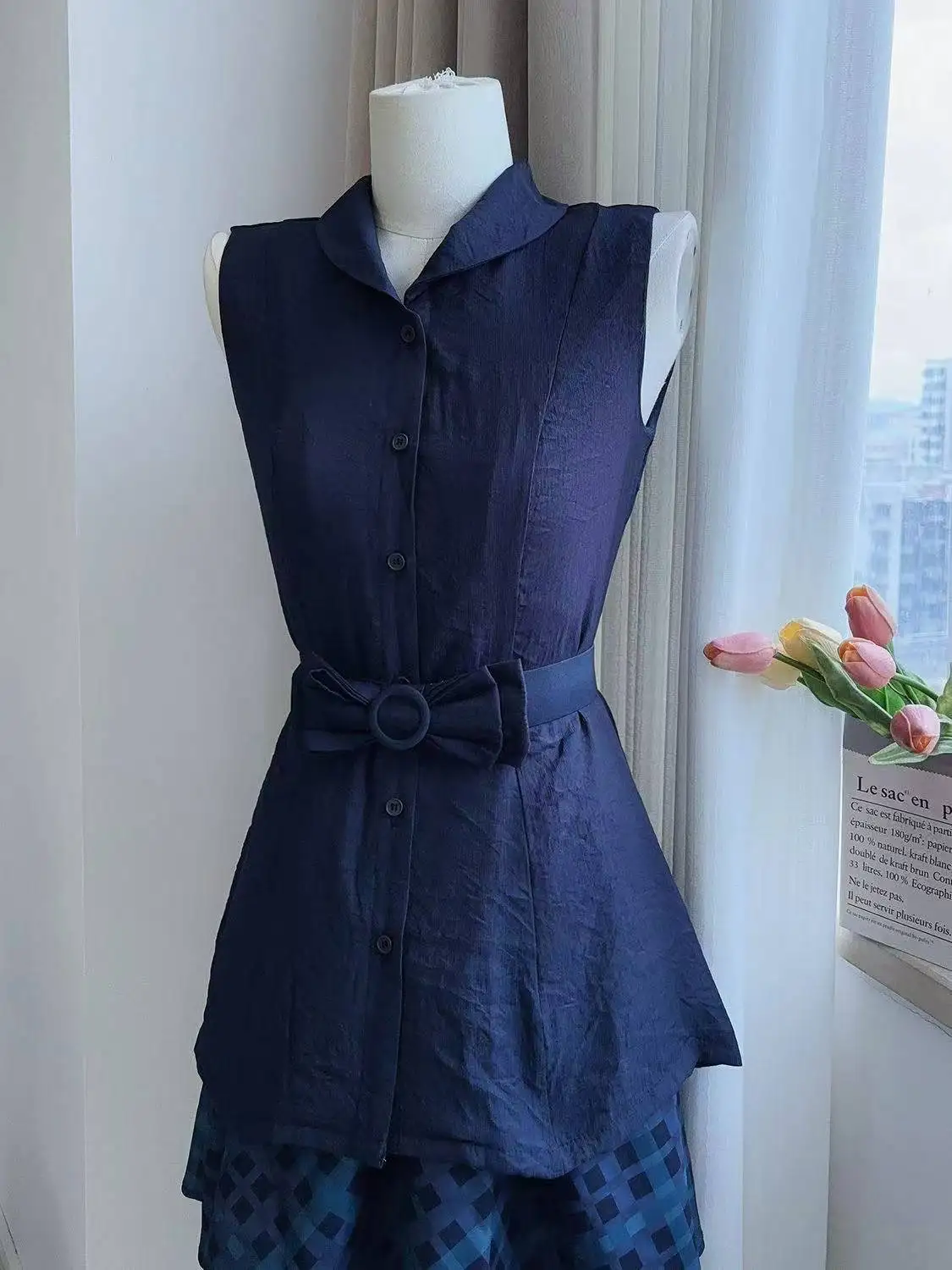 빈티지 하이웨이스트 스커트 세트 여성 일본 스타일 슬림 민소매 탑 + 슬림 Y2K 미니 스커트 레트로 플래드 스커트 한국 슈트